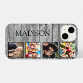 Creëer Uw aangepaste fotocollage Rustic Farmhouse iPhone Hoesje (Achterkant horizontaal)