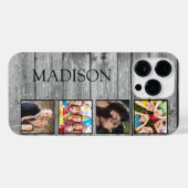Creëer Uw aangepaste fotocollage Rustic Farmhouse iPhone Hoesje (Achterkant horizontaal)