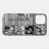 Creëer Uw aangepaste fotocollage Rustic Farmhouse iPhone Hoesje (Achterkant horizontaal)