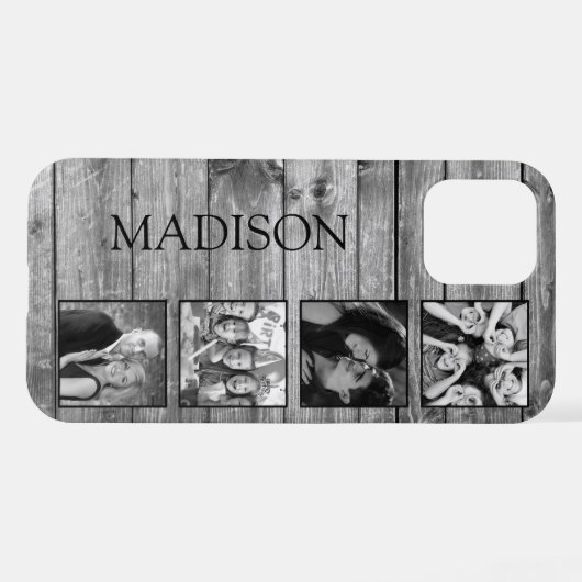 Creëer Uw aangepaste fotocollage Rustic Farmhouse iPhone Hoesje (Achterkant horizontaal)