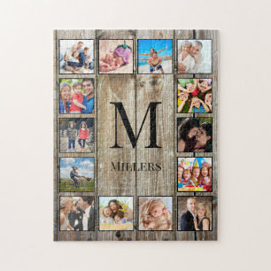 Creëer Uw aangepaste fotocollage Rustic Farmhouse Legpuzzel