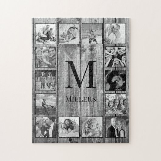 Creëer Uw aangepaste fotocollage Rustic Farmhouse Legpuzzel (Verticaal)