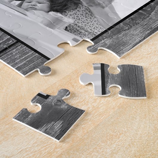 Creëer Uw aangepaste fotocollage Rustic Farmhouse Legpuzzel (Zijkant)