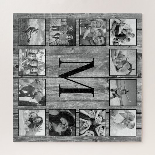 Creëer Uw aangepaste fotocollage Rustic Farmhouse Legpuzzel (Horizontaal)