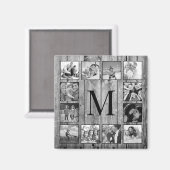 Creëer Uw aangepaste fotocollage Rustic Farmhouse Magneet (Voorkant / Achterkant)