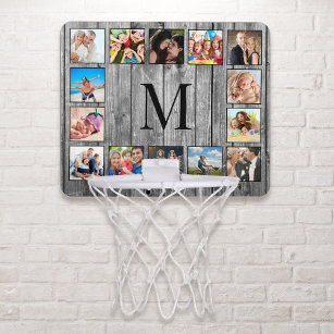 Creëer Uw aangepaste fotocollage Rustic Farmhouse Mini Basketbalbord