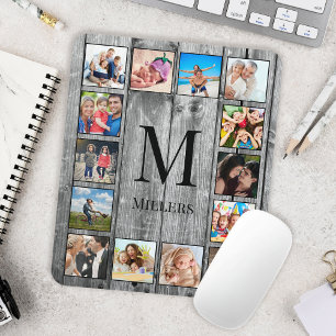 Creëer Uw aangepaste fotocollage Rustic Farmhouse Muismat