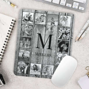 Creëer Uw aangepaste fotocollage Rustic Farmhouse Muismat