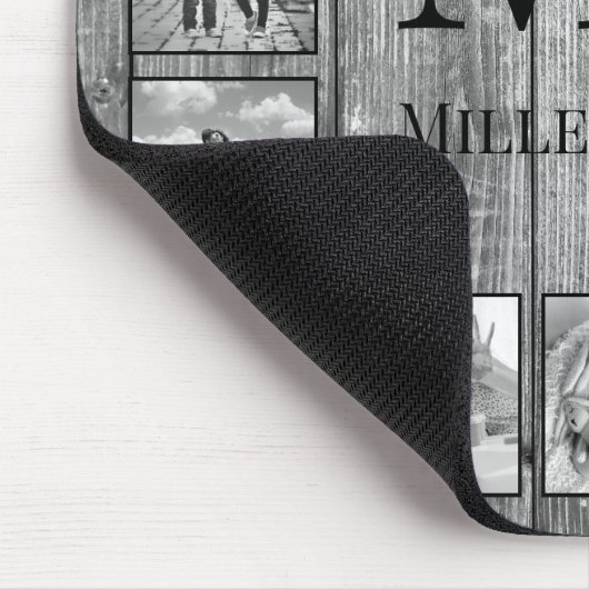 Creëer Uw aangepaste fotocollage Rustic Farmhouse Muismat (Hoek)