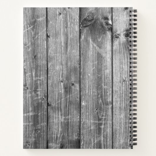 Creëer Uw aangepaste fotocollage Rustic Farmhouse Notitieboek (Achterkant)