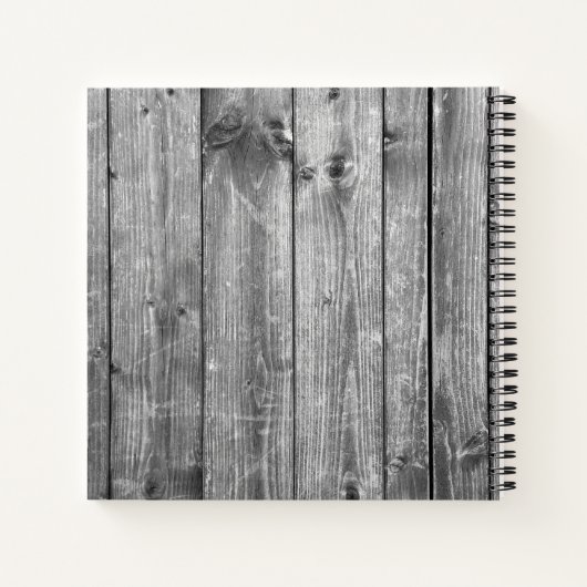 Creëer Uw aangepaste fotocollage Rustic Farmhouse Notitieboek (Achterkant)