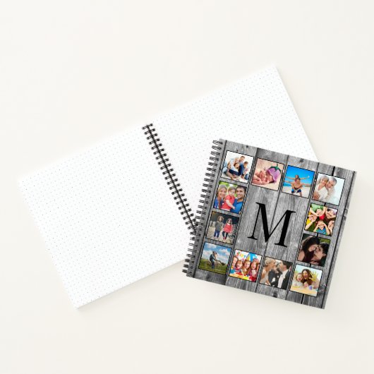 Creëer Uw aangepaste fotocollage Rustic Farmhouse Notitieboek (Binnen)