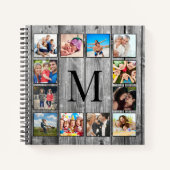 Creëer Uw aangepaste fotocollage Rustic Farmhouse Notitieboek (Voorkant)