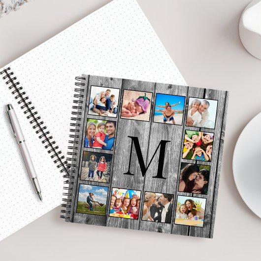 Creëer Uw aangepaste fotocollage Rustic Farmhouse Notitieboek