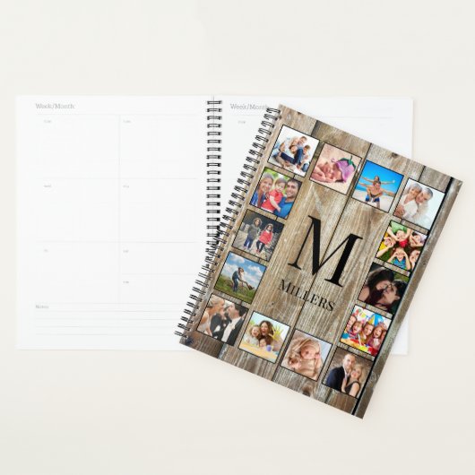 Creëer Uw aangepaste fotocollage Rustic Farmhouse Planner (Display)