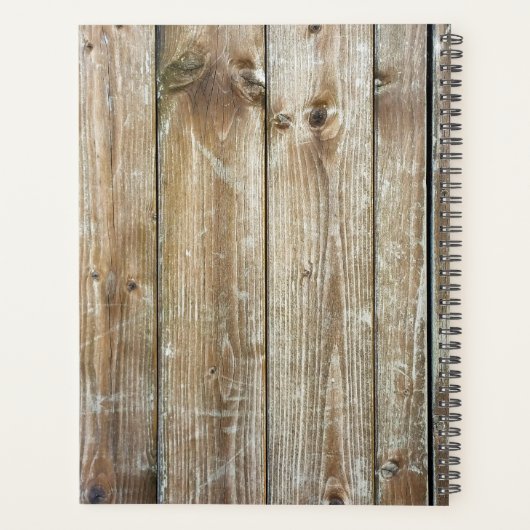 Creëer Uw aangepaste fotocollage Rustic Farmhouse Planner (Achterkant)