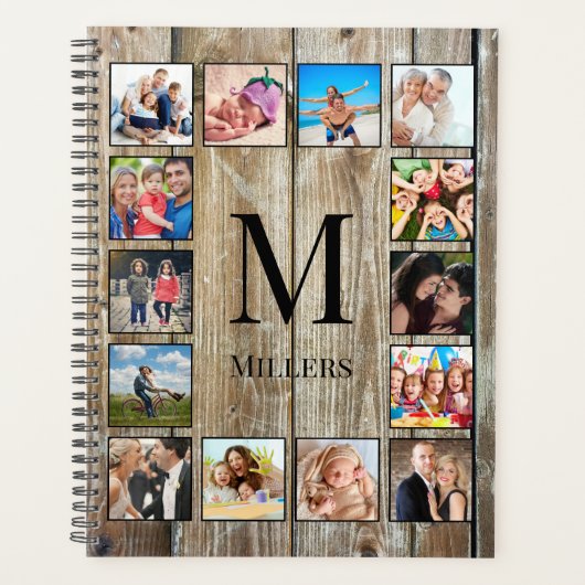 Creëer Uw aangepaste fotocollage Rustic Farmhouse Planner (Voorkant)