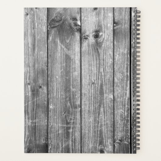 Creëer Uw aangepaste fotocollage Rustic Farmhouse Planner (Achterkant)