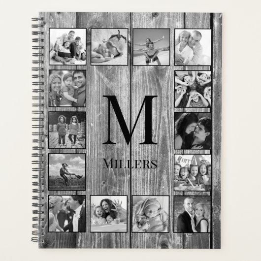 Creëer Uw aangepaste fotocollage Rustic Farmhouse Planner (Voorkant)