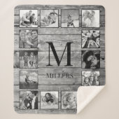 Creëer Uw aangepaste fotocollage Rustic Farmhouse Sherpa Deken (Voorkant)