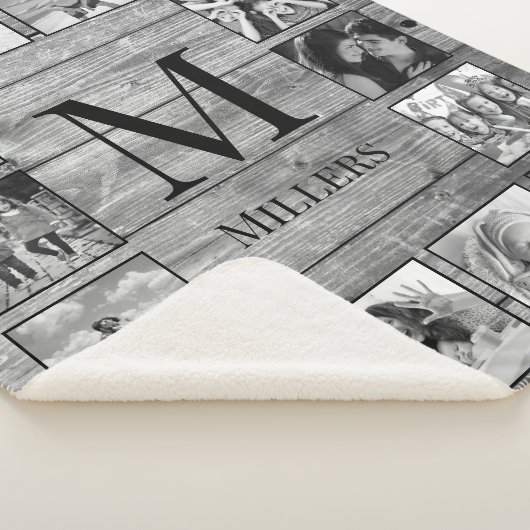 Creëer Uw aangepaste fotocollage Rustic Farmhouse Sherpa Deken (3/4)