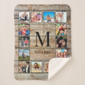 Creëer Uw aangepaste fotocollage Rustic Farmhouse Sherpa Deken (Voorkant)