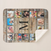 Creëer Uw aangepaste fotocollage Rustic Farmhouse Sherpa Deken (Voorkant (horizontaal))