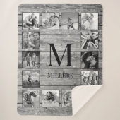 Creëer Uw aangepaste fotocollage Rustic Farmhouse Sherpa Deken (Voorkant)