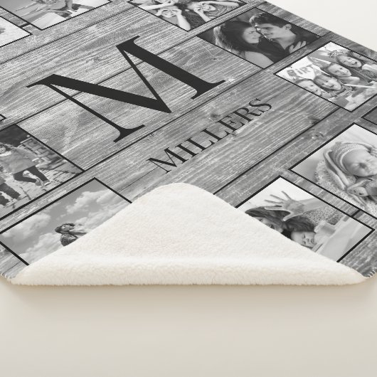 Creëer Uw aangepaste fotocollage Rustic Farmhouse Sherpa Deken (3/4)