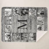 Creëer Uw aangepaste fotocollage Rustic Farmhouse Sherpa Deken (Voorkant (horizontaal))