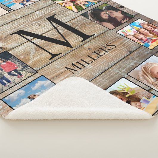 Creëer Uw aangepaste fotocollage Rustic Farmhouse Sherpa Deken (3/4)