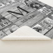 Creëer Uw aangepaste fotocollage Rustic Farmhouse Sherpa Deken (3/4)