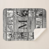 Creëer Uw aangepaste fotocollage Rustic Farmhouse Sherpa Deken (Voorkant (horizontaal))