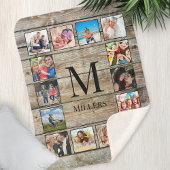 Creëer Uw aangepaste fotocollage Rustic Farmhouse Sherpa Deken