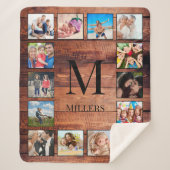 Creëer Uw aangepaste fotocollage Rustic Farmhouse Sherpa Deken (Voorkant)