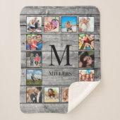 Creëer Uw aangepaste fotocollage Rustic Farmhouse Sherpa Deken (Voorkant)