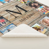 Creëer Uw aangepaste fotocollage Rustic Farmhouse Sherpa Deken (3/4)