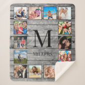Creëer Uw aangepaste fotocollage Rustic Farmhouse Sherpa Deken (Voorkant)