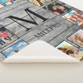 Creëer Uw aangepaste fotocollage Rustic Farmhouse Sherpa Deken (3/4)