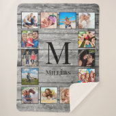 Creëer Uw aangepaste fotocollage Rustic Farmhouse Sherpa Deken (Voorkant)