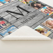 Creëer Uw aangepaste fotocollage Rustic Farmhouse Sherpa Deken (3/4)