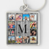 Creëer Uw aangepaste fotocollage Rustic Farmhouse Sleutelhanger (Voorkant)