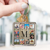 Creëer Uw aangepaste fotocollage Rustic Farmhouse Sleutelhanger