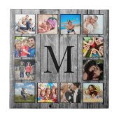 Creëer Uw aangepaste fotocollage Rustic Farmhouse Tegeltje (Voorkant)