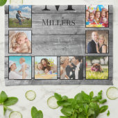 Creëer Uw aangepaste fotocollage Rustic Farmhouse Theedoek (Gevouwen)