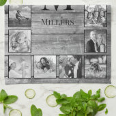 Creëer Uw aangepaste fotocollage Rustic Farmhouse Theedoek (Gevouwen)