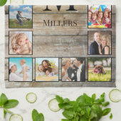 Creëer Uw aangepaste fotocollage Rustic Farmhouse Theedoek (Gevouwen)