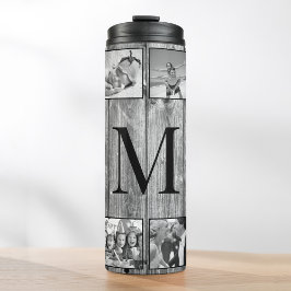 Creëer Uw aangepaste fotocollage Rustic Farmhouse Thermosbeker