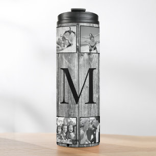 Creëer Uw aangepaste fotocollage Rustic Farmhouse Thermosbeker
