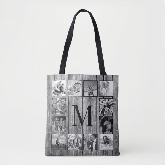 Creëer Uw aangepaste fotocollage Rustic Farmhouse Tote Bag (Voorkant)